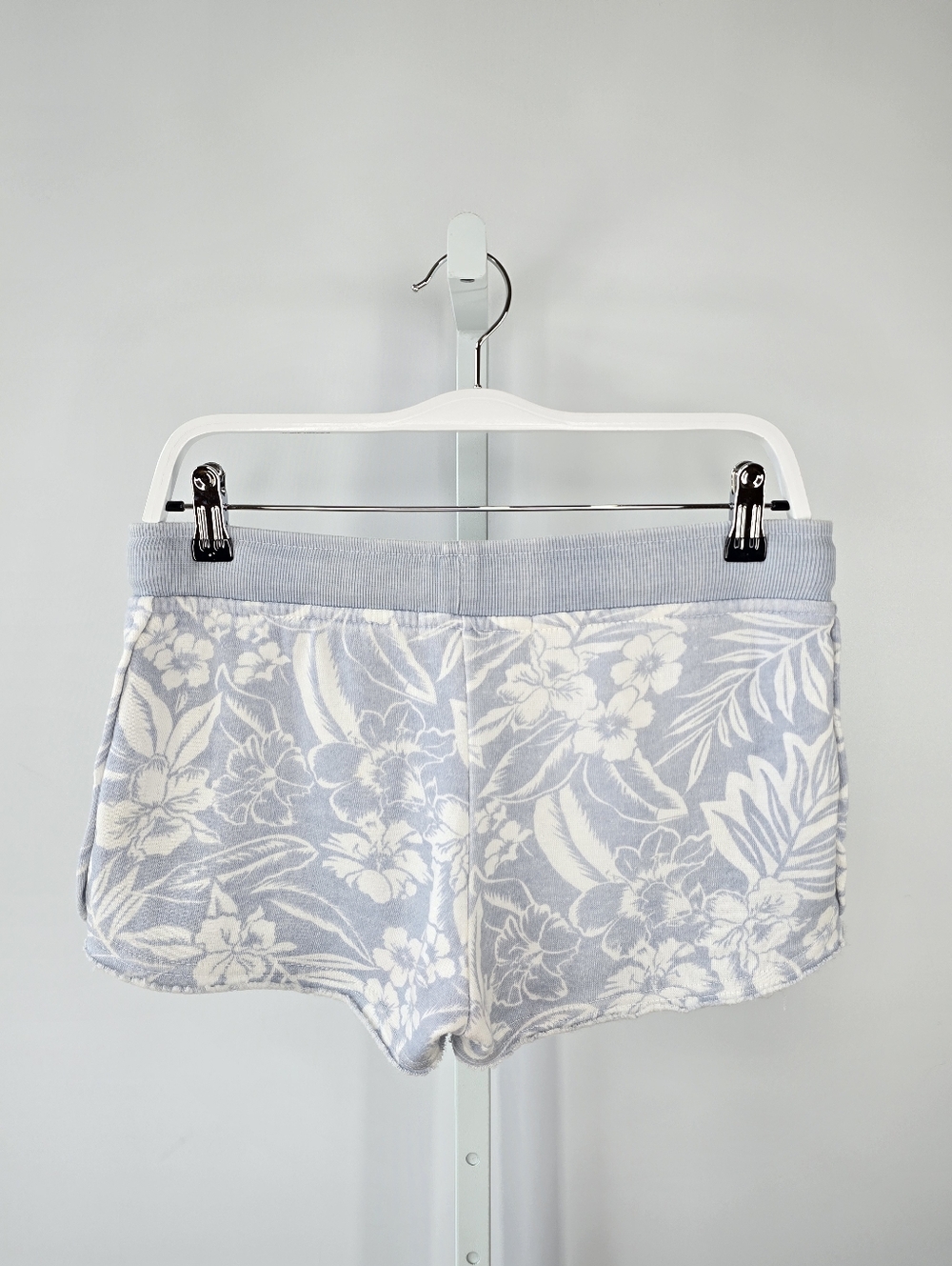 Ocean Drive Tropical Floral Knit Beach Shorts Blue White Size M - Picture 6 of 6